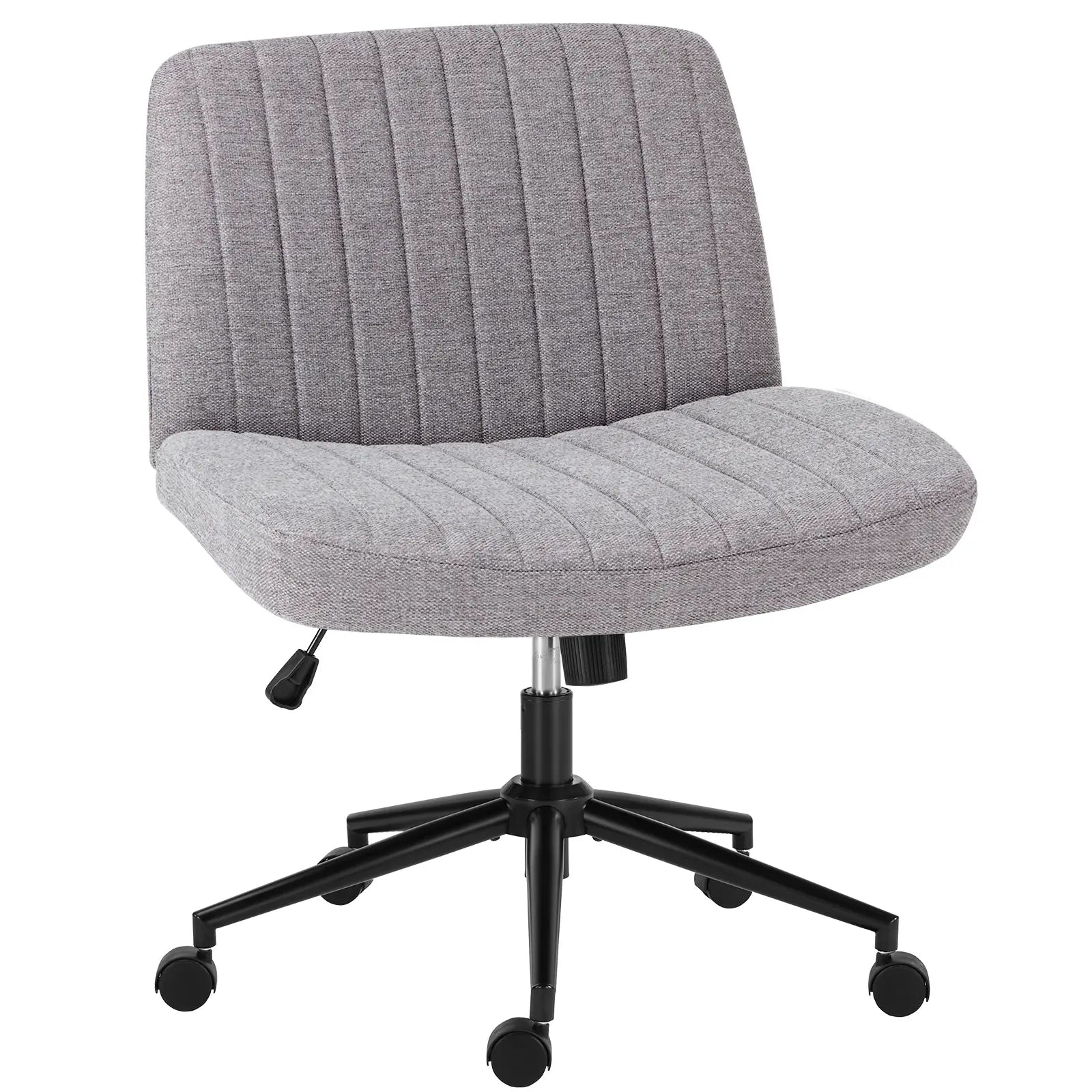 Height Adjustable Criss-Cross Office Chair with Wheels - Armless Swivel Desk Chair for Home and Office Use