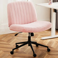 Height Adjustable Criss-Cross Office Chair with Wheels - Armless Swivel Desk Chair for Home and Office Use