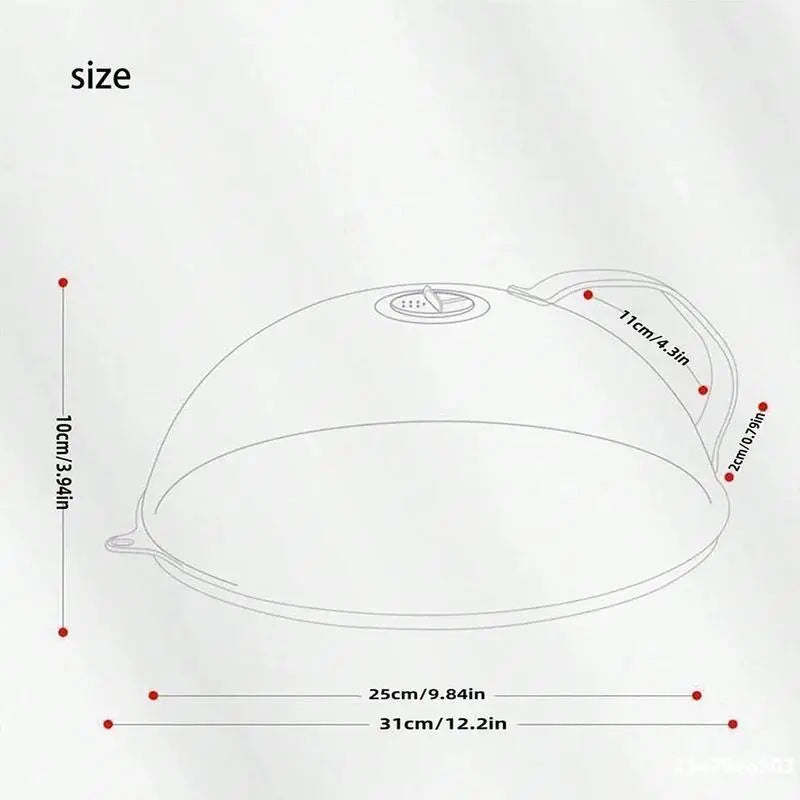 Microwave Splatter Cover with Handle - Reusable Food Lid for Modern Kitchen Accessories