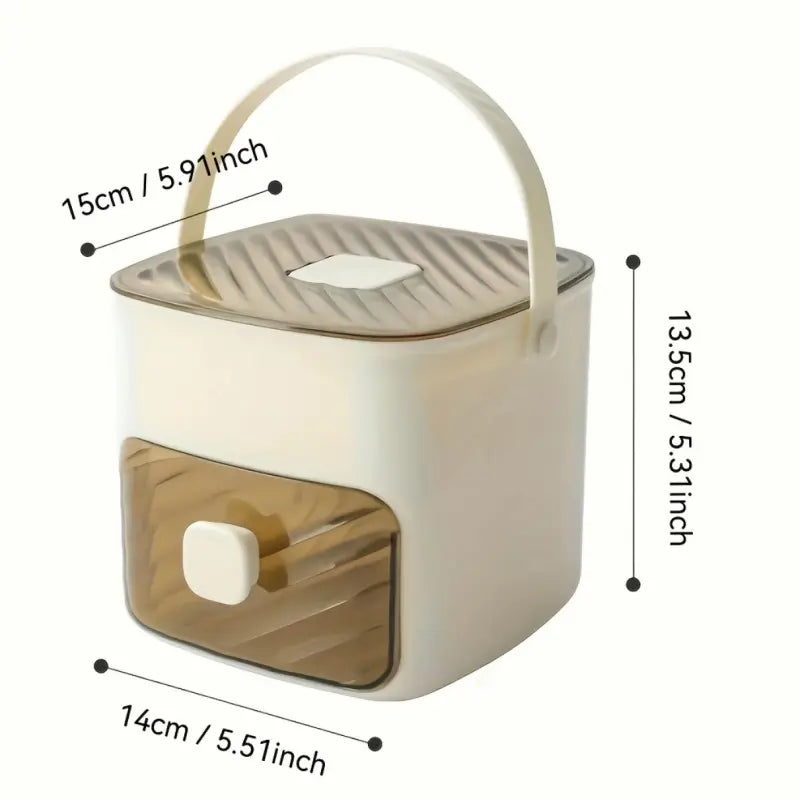 48-Cube Double-Deck Portable Ice Maker with Easy-Press Lid, Silicone Trays, and Durable Plastic - Countertop Kitchen Appliance for DIY Frozen Foods, Summer Beverages, and Beverage Cooling