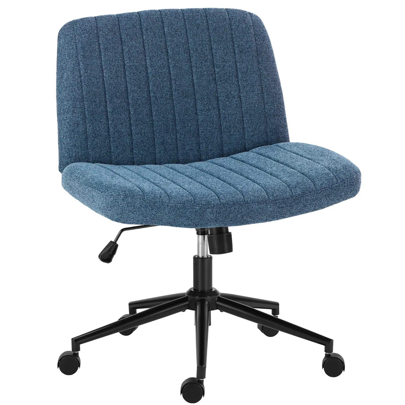 Height Adjustable Criss-Cross Office Chair with Wheels - Armless Swivel Desk Chair for Home and Office Use