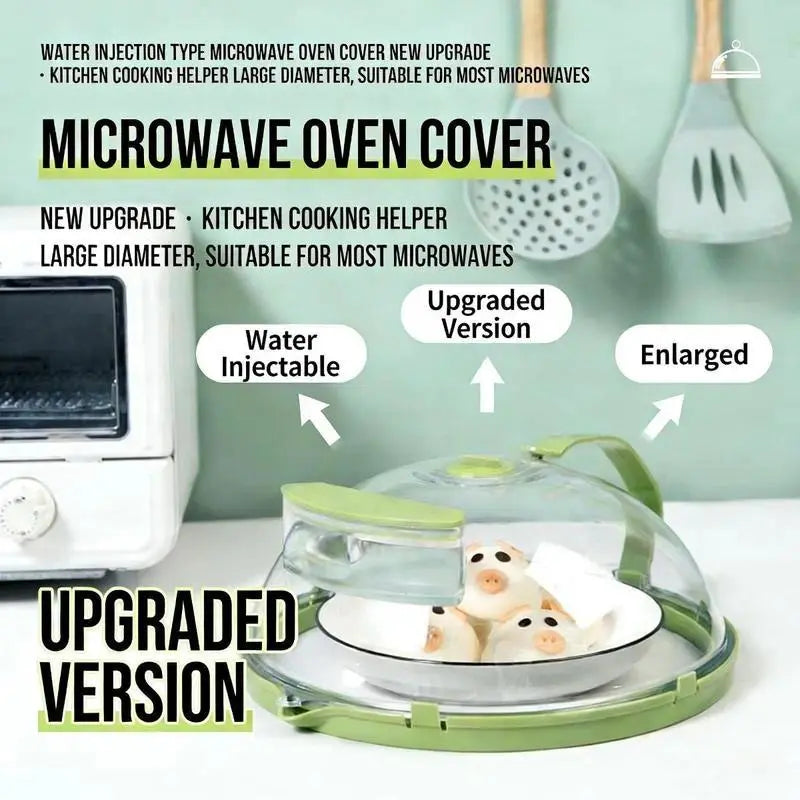Microwave Splatter Cover with Handle - Reusable Food Lid for Modern Kitchen Accessories
