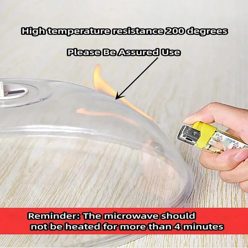 Microwave Splatter Cover with Handle - Reusable Food Lid for Modern Kitchen Accessories