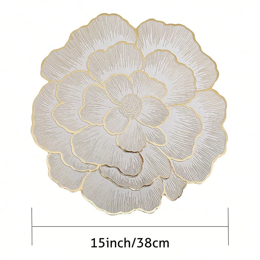 Floral Pattern Placemats Set of 6 - Heat-Resistant, Non-Slip, Waterproof Dining Table Mats for Home, Kitchen, Dining Room, or Wedding Events - Ideal Valentine's Day Gift